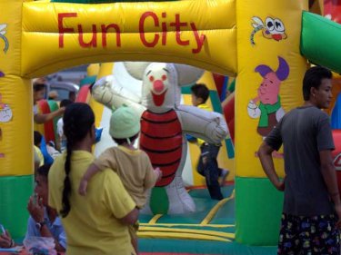 Children at play at Saphan Hin: Keep it fun, say the locals