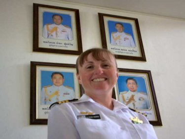 Top sailors: Commander Allison Norris today at Cape Panwa