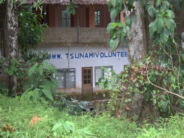 The overgrown volunteer centre in Khao Lak this week