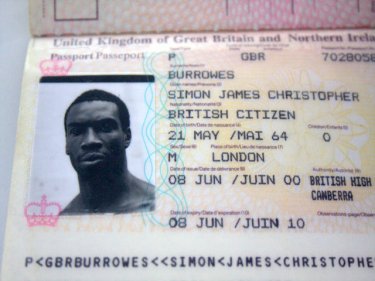 Simon Burrowes's passport: the photo that started it all