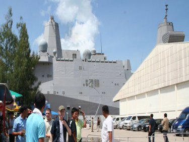 As big as a city block, USS New Orleans towers over Phuket