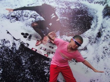Young Phuket surfer Annissa Flynn hangs out in Bali