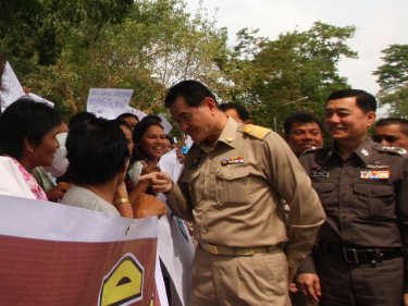 Phuket Governor Wichai Praisa-nob mingles with supporters