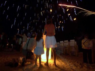 Uppers and downers: Sky lanterns over Phuket on New Year's Eve 2009