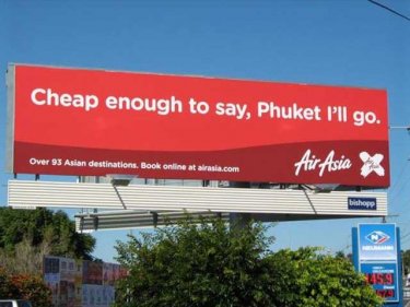 An early, subtle effort to attract Aussie tourists from Brisbane to Phuket