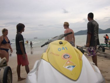 Phuket's uninsured jet-skis are riding high and dry
