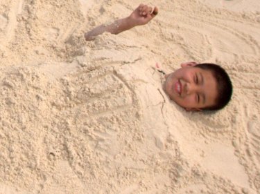 Sadly, on Phuket it's the heads that get buried in the sand