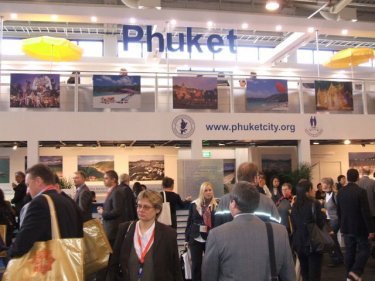 That word ''Phuket'' floats above the crowds at ITB Berlin