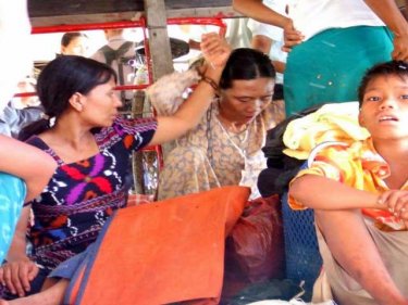 Relatives of protesters in chains in Burma, post saffron revolution