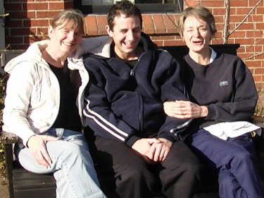 Shane Free with mother Monica Vearer (left) and friend