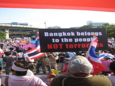 Multi-color protesters make a point in Bangkok at the weekend