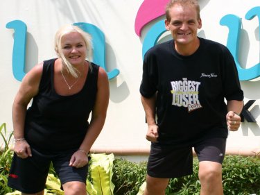 Garry and Jackie Holden are ready to run for it at the Laguna Marathon