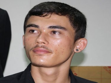 Dylan Burnklan, just 18 but seemingly unable to avoid Phuket police