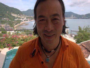 Michael Ma at Indochine Resort, with that view looking out over Patong