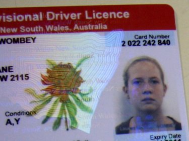 Lauren Wombey's Australian driving licence, found on Rawai beach