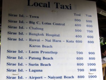 Phuket Local Taxi Drivers Seek Deal at New Resort