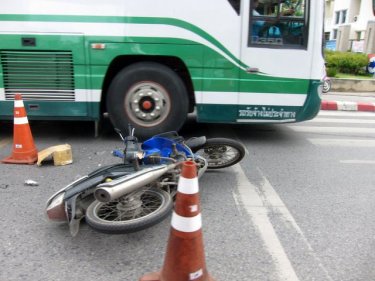Another one down: aftermath of a recent motorcycle crash in Phuket City