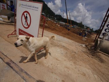 The site of the Phuket City theatre takes shape off the bypass road