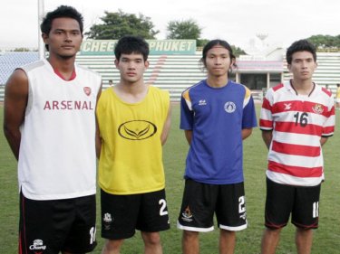 Four of the seven new players on show last evening in Phuket City