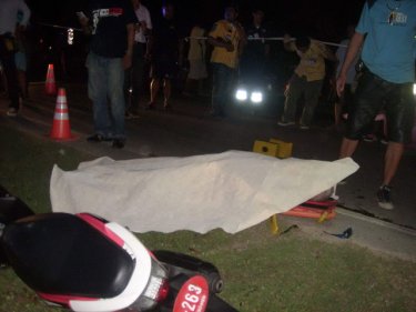 The body of the Italian man who was shot three times on Phuket