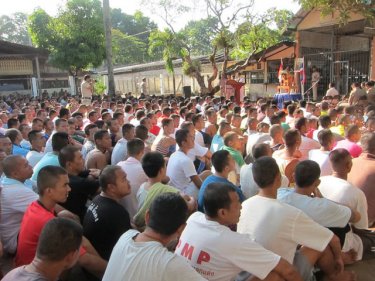 Crowd in Phuket prison for a ceremony earlier this week