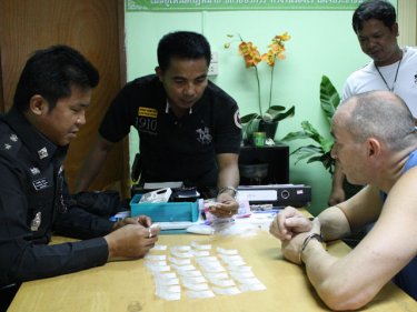 British expat Paul Hanna explains his alleged stash of cocaine to police