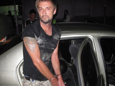 One of two expats arrested in a drugs bust by Phuket police
