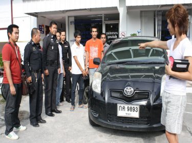The Phuket owner of a car identifies the men who stole it