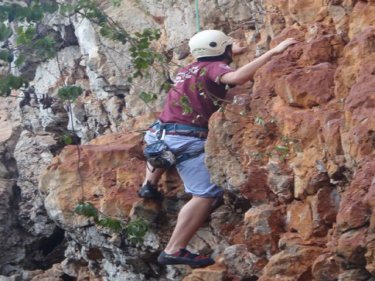 Going up in the world: Popthum Lawtongku on the cliff face