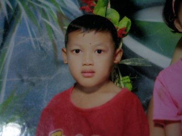Chonsukan Sealao, 8, who was caught in shrimp farm machinery