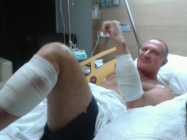 Werner Karasek awaiting a second operation after a Phuket beach attack