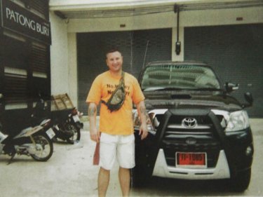 ''Andy'' with the Toyota Vigo that he allegedly rented and did not return