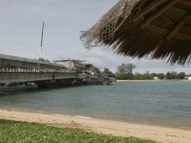 Phuket's Sarasin Bridge in the midst of its makeover last month