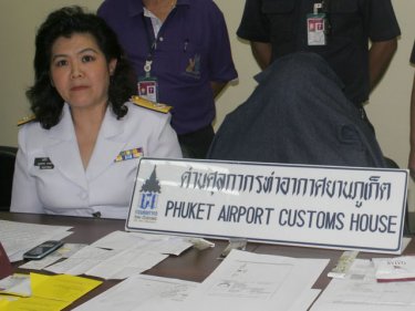 Phuket Customs chief with mule-in-a-hood Ratchanee Chidnaporn