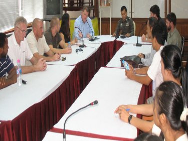US official Douglas Robinson briefs Saturday's meeting in Patong