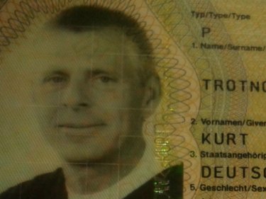 Patong bashing victim Kurt Trotnow, as pictured in his passport