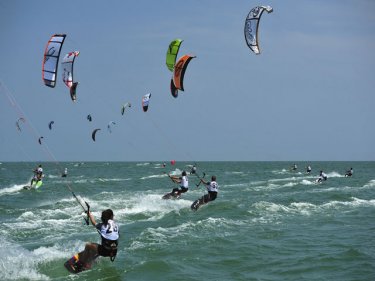 The King's Cup flies as kiteboards join the action for the first time