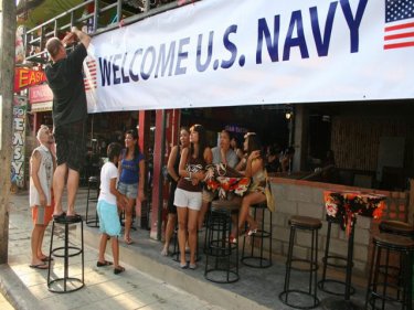 Patong's Soi Bangla welcomes previous thirsty US Navy visitors
