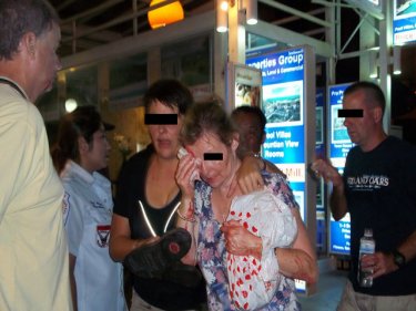 Aussie tourists after a nasty encounter on Phuket in November