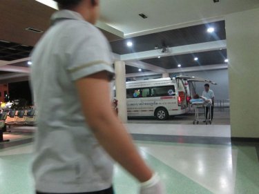 An injured patient is transferred from Patong Hospital to Phuket City