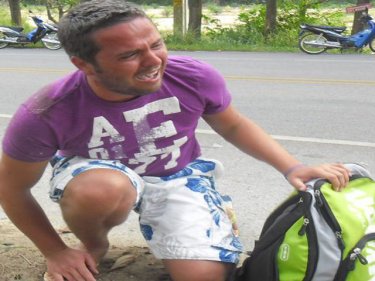 A bus crash victim, believed to be Serkan Tinc, after the fatal weekend collision