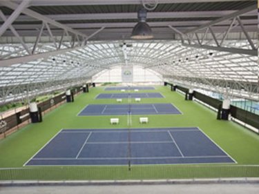 Thanyapura's quality tennis venue can seat 600 for the pro tournament