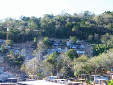 Construction on a suspect property at Nakalay, north of Patong
