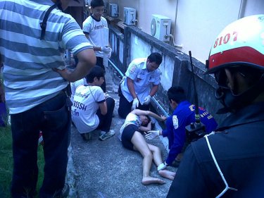 A tourist who took a balcony tumble recovers in Patong