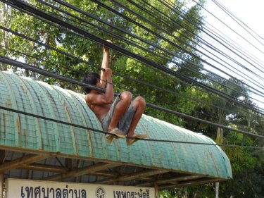 A man with burning ambition to try his luck on Phuket's cables