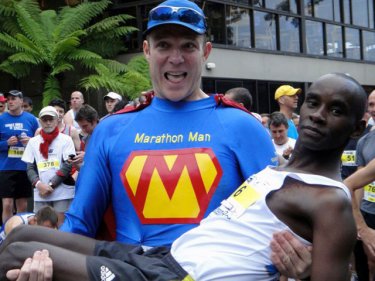 Self-styled Aussie Marathon Man and health advocate Trent Morrow was due to hot-foot through his 50th marathon at Laguna Phuket today