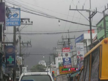 Dismal clouds over Patong as storms sweep across Phuket