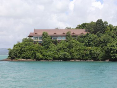 Could this be a casino under construction on an island off Phuket?