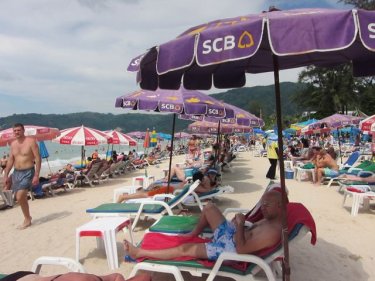 Phuket's Patong beach yesterday: New Year party to be discussed tomorrow