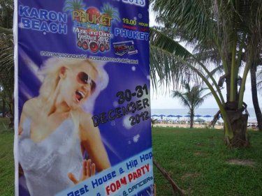 New Year on Phuket's Karon beach promises to include a foam party
